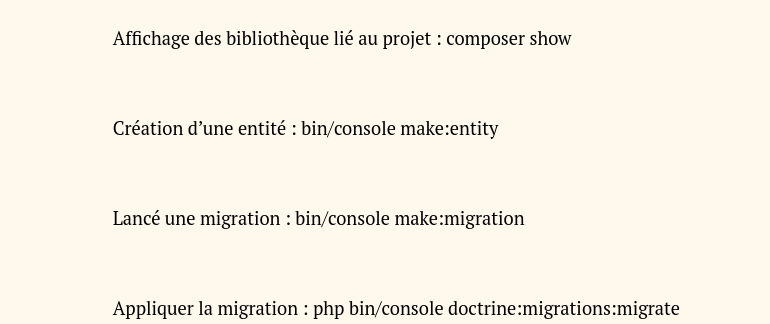 TP Symfony 2 Les Entités
